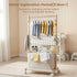 Woodtoe Baby Diaper Caddy Cart with Movable Storage Organizer, Natural Newborn Nursery Essentials, Mobile Utility Cart