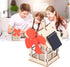 Windmill Wooden House Experiment Toy, Solar Powered DIY Kids Science Educational Experiment Toy