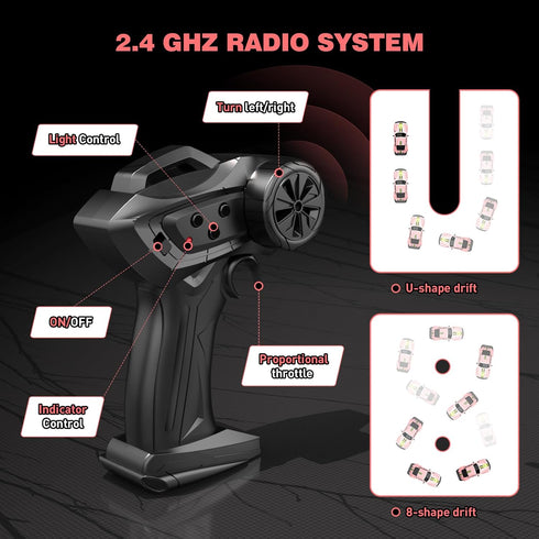 rc tech 2.4GHz 1:20 4WD 20KM/H 2Pcs Remote Control Car RC Drift Car Scale High Speed Remote Control Cars Vehicle