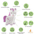 0-6, CaaOcho Pure Natural Rubber Teething Baby Toy - Mira The Unicorn Teether for Babies, BPA Free Baby Toy, All