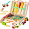KIDWILL Tool Kit for Kids, 36-Piece Wooden Toddler Tools Set Includes Tool