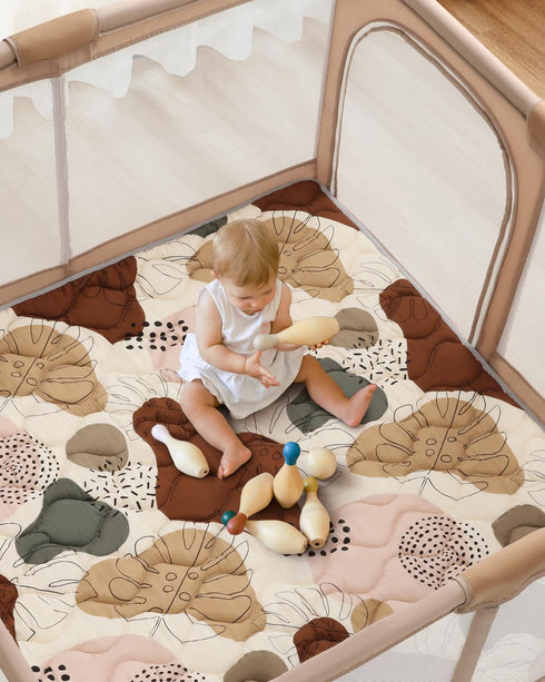 50x50 Blissful Diary Baby Play Mats for Floor, Crawling Mat for Playpen, Thicken Soft Padding Foam Playmats for Babies