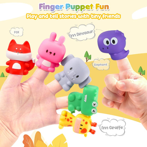 1 2 3 Set 10 Counting URMYWO Learning Toys for Years Old Boy Girl, Toddler Montessori Toys, Train with Finger Puppets