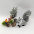 BWESOO 10cm Grey Mini Simulation Squirrel Mini Squirrel Stuffed Animals Rabbit Soft for Gift Home Decor Place Table