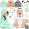 Sublaga 14 Pcs Baby Towels Washcloths and Baby Bibs Set, 4 Pcs 32x32