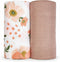NOOVIA 2-Pack Baby Muslin Swaddle Blankets, Newborn Receiving Blanket, Bamboo Cotton, Large 43x47