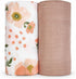 NOOVIA 2-Pack Baby Muslin Swaddle Blankets, Newborn Receiving Blanket, Bamboo Cotton, Large 43x47