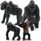 Gemini&Genius King Kong Safari Animal Toys, Gorilla Family Figurines for Kids, Room Decoration, Ages 3+