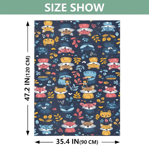 Dalzium Cute Wild Animals Fox Car Seat Cover Baby, Carseat Canopy Cover for Girl Boy, Breathable Baby Carrier Cover