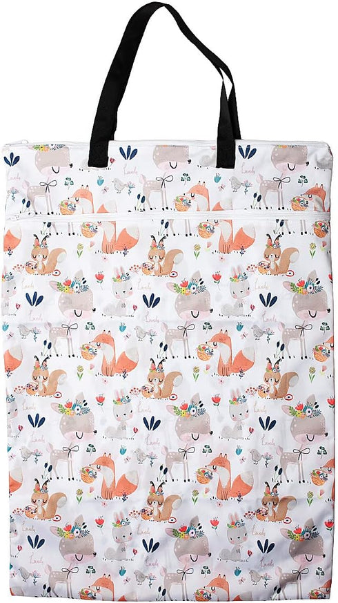 ReUseLife Large Hanging Wet/Dry Cloth Diaper Pail Bag for Reusable Diapers or Laundry