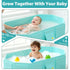 Jollcma Collapsible Baby Bathtub, Toddler Bathtub with a Drain Plug, Folded for Storage Without Assembly, Suitable