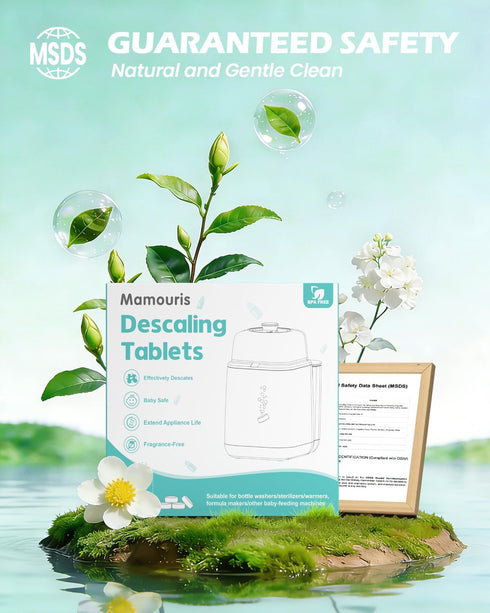 Momcozy 48 Count Baby Descaling Tablets: Ideal for BabyBrezza, Baby Bottle Washer and ALL BRANDS of Baby Feeding