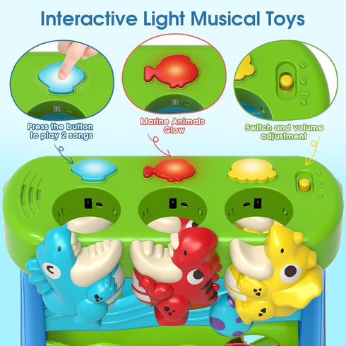 1+ 6-12-18-24 LACCHOUFEE Feeding The Dinosaur, Interactive Toddlers Toy, Year Old Baby Boys & Girls Gift, Musical Toys