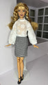 Eledoll Deluxe Fashion Pack - BOSS LADY Clothes for 12" Fashion Doll, Black & White Houndstooth Set