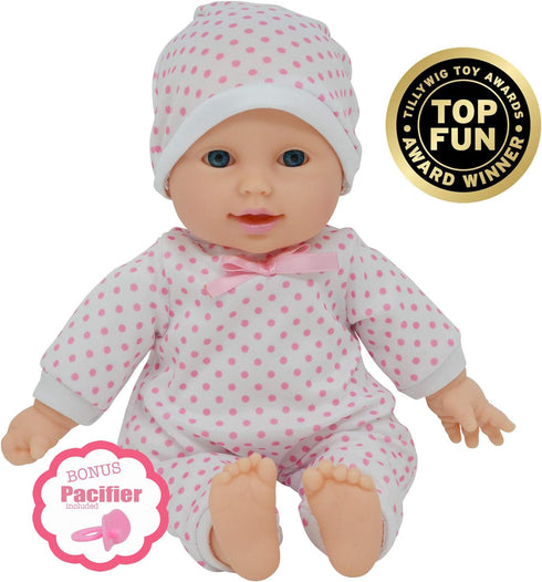 11-Inch Set Caucasian Soft Body Baby Doll Gift with Pacifier