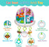 OKOOKO Rear Facing Car Seat Toy - Double-Sided Baby Travel Toy with Mirror, Plush Rattle Teether for Newborn Infant