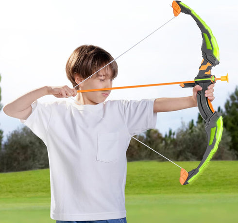 Set Set 6-12 JOYIN Kids Bow and Arrow with LED Flash Lights, Outdoor Archery Toy Gift for Boys and Girls Ages