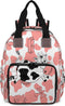Mularoka Milk Cow Tattoo Diaper Bag Backpack with Insulated Pockets USB Charging Port