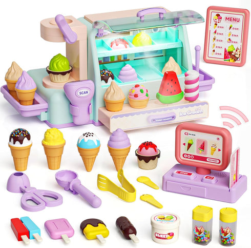 Ice Cream Toy for 3 4 5 6 Year Old Girls, Play