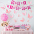 Outus 120 Pieces Pink 3D Layered Butterfly Wall Decor, Removable Stickers for Birthday Cake Decorations Crafts