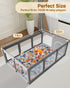 74x50 Jaobeem Baby Play Mats for Floor, Foldable Playpen Mat Grey, Thicken Cushioning Padding Playmate for Baby