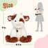 9'' Hopearl Adorable Plush Cow Toy Floppy Dairy Cattle Soft Stuffed Animal Cute Birthday Gifts for Boys Girls Kids