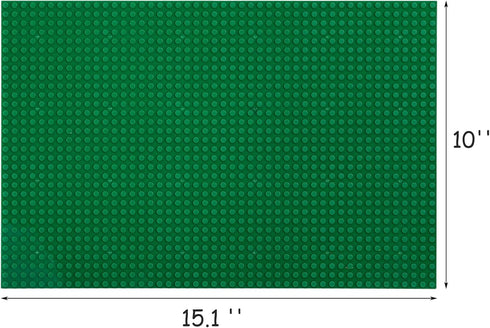 ZENFUN 4 Pack Baseplates Building Plates for Building Bricks, 10'' x 15''/25.5x38 CM, Classic Building Baseplates Compatible with Major Brick Brands, Green Blue Red Yellow