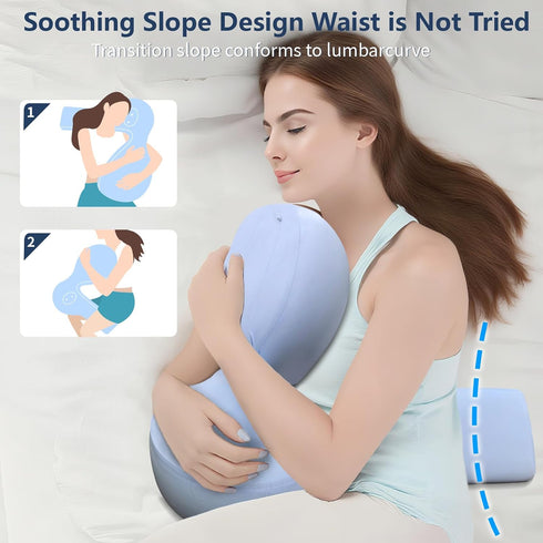 Body Pillows for Adults, Cooling Pregnancy Pillows, Memory Foam Full Body Support Pillows for Support for Belly, HIPS
