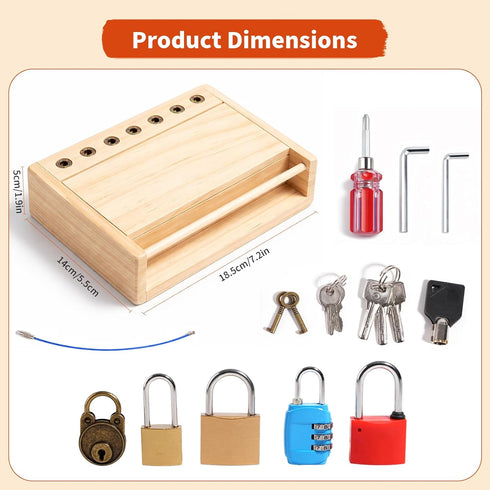 Set 3 4 5 Set, INIFEIDALA Montessori Screwdriver Board - Lock and Key Toy,Busy Board Toys for Year Olds Boy Birthday