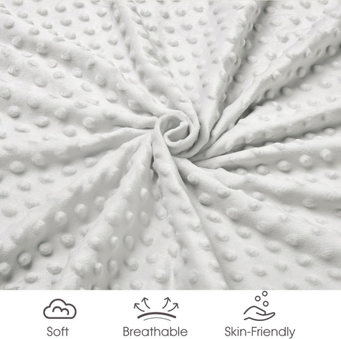 David's Kids Minky Baby Blanket for Boys & Girls, 40x50 Inches, Soft Lightweight Micro Fleece with Dotted Backing