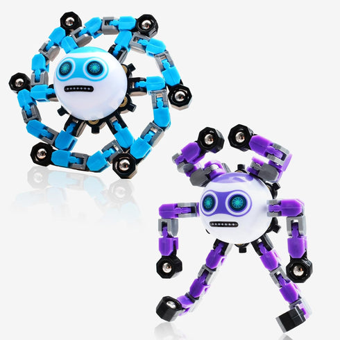 2 PCS Transformable Fidget Spinners Toys for Kids and Adults Stress Relief