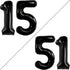 KatchOn Giant Black 15 Balloons Number - 40 Inch Happy 15th Birthday Decorations for Boys, 15 Birthday Balloons