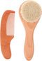 Baby Hair Brush and Comb Set for Newborns 2pcs Wool Brush and