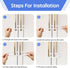 safeasy 10 Pack 10) Baby Sliding Cabinet Locks - Adjustable U Shaped Child Safety Locks,Childproof Latches for Kitchen