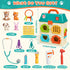 Playset 3-5, Playset 1-3 Lehoo Castle Veterinarian for Kids, Pet Vet Toys Doctor Kit for Toddlers Critter Clinic Toy