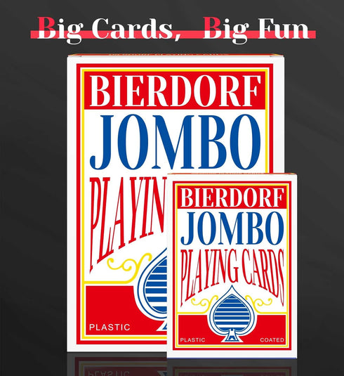 5X7 Inch BIERDORF Jumbo Playing Cards Deck of Cards Big Card Games for Families Oversized Casino Theme Party