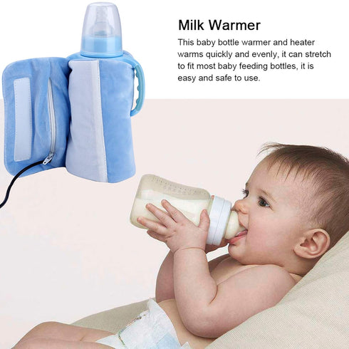 Portable Bottle Baby Food Heater,Bottle Warmer, Car Baby Bottle Warmer for Breastmilk and Formula, USB Milk Heat