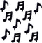 10 Pcs Music Note Black Balloons - 17 Inch Happy Birthday Banner for Birthday, Baby Shower, Outdoor & Home Parties