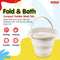 DOLU NUVE 6 DOLU Foldable Baby Bath Bucket, Compact Toddler Wash Tub, Portable and Space Saving Design Ideal for Ages