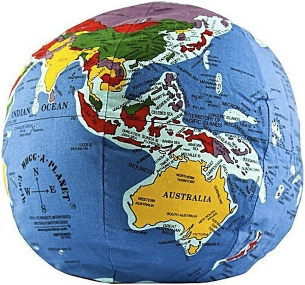 Classic Political Earth, The Original Soft & Huggable Planet Earth, 600 Places Labeled, Educational Toy for Kids 3+