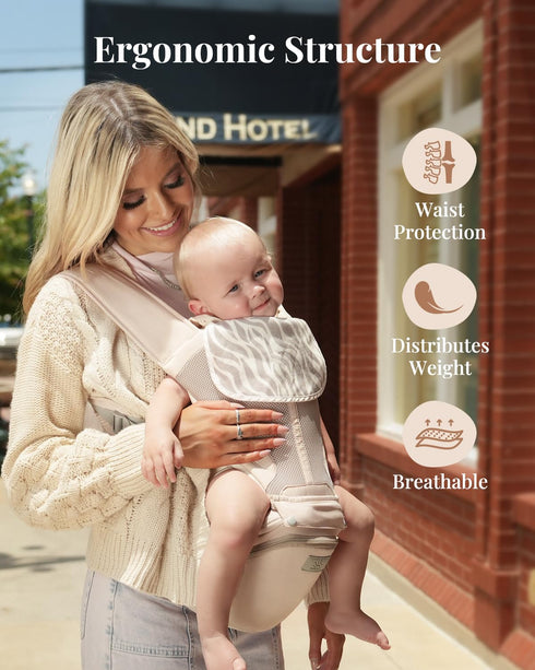 6-in-1 Cozy 7-50lbs, MOMTORY StowNGO Pro Baby Carrier, Safety-Certified Baby Carrier Newborn to Toddler, Detachable