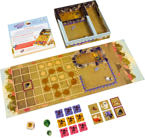 Space Cow Sheep Hop Board Game - Cooperative Strategy Game for Ages 5+, 1-4 Players, 15 Min Playtime