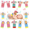 BLOOBLOOMAX Baby Infant Rattle Socks Toys, Sock Rattles for Babies 0-24 Months, Animal Foot Finder Learning Toy