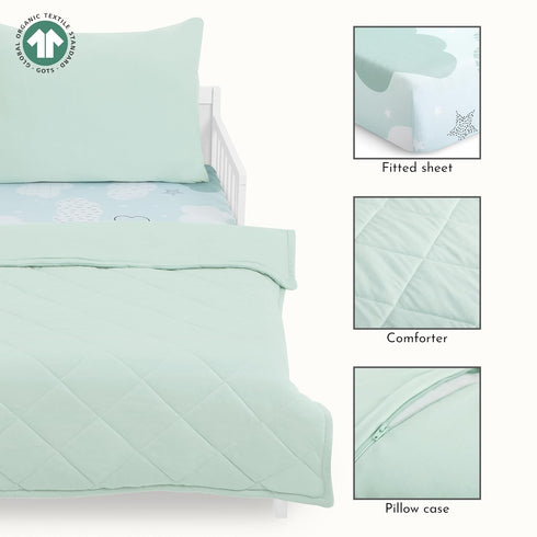 by Evolur 3 Set, Evolur Dreamer Piece Toddler Bedding Super Soft and Breathable Toddler Bedding, Machine Washable