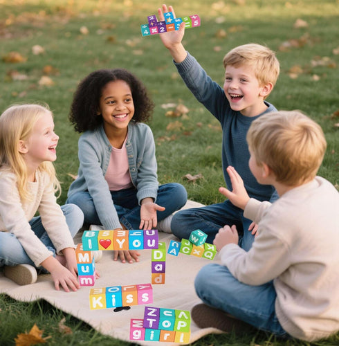amdohai 216 36 Portable Magnetic Letters Blocks Magnetic Alphabet & Numbers Montessori Learning Toys for Kids