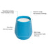 ezpz Tiny Cup (Blue), 100% Silicone Training Cup for Infants, 4 months +, Baby-led Weaning Essentials
