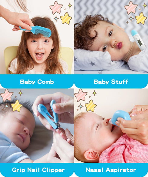 14 1 Set Set 14 1) Baby Healthcare and Grooming Kit, in Baby Safety Newborn Nursery Health Care with Hair Brush Scale