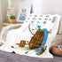 Fishing Baby Milestone Blanket with Birth Stat Sign, Monthly Growth Chart for New Moms Baby Shower