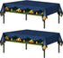 Breling 2 Pieces Camping Party Decorations, Plastic Rectangular Campfire Table Cover for Birthday Party Supplies