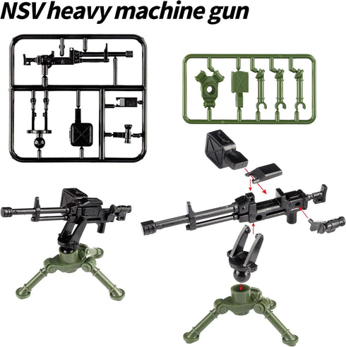 Weapons Pack Military Accessories, U.S Heavy Weaponry Toys, Compatible with Major Brand, 3 Years Old+